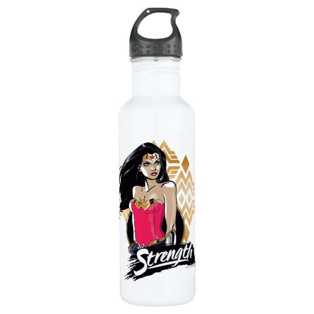Wonder Woman Stärke Trinkflasche (Vorderseite)