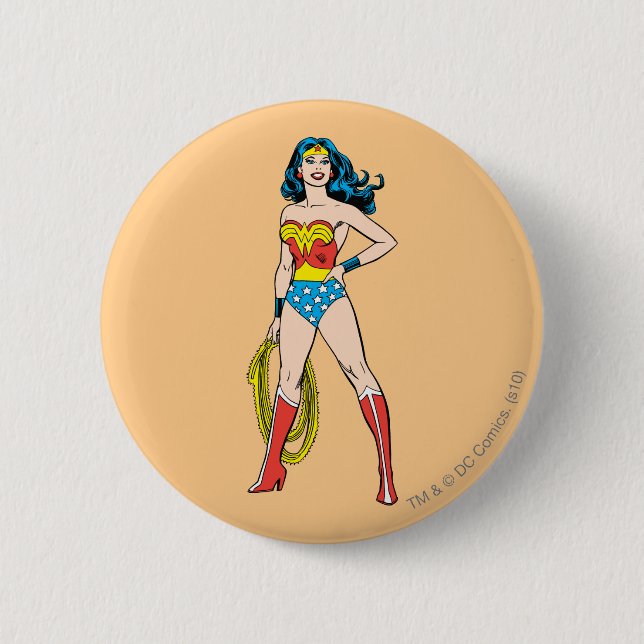 Wonder Woman Stehend Button (Vorderseite)