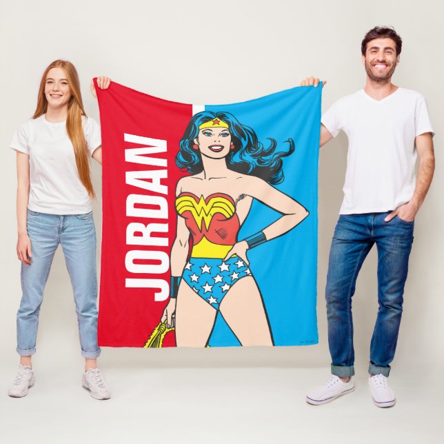 Wonder Woman Stehend Fleecedecke (Beispiel)