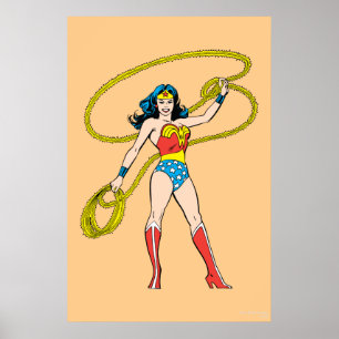 Wonder Woman Stehend mit Lasso Poster