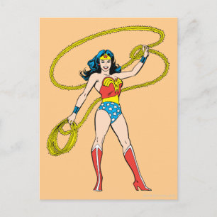 Wonder Woman Stehend mit Lasso Postkarte