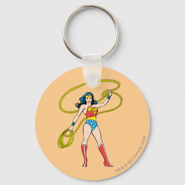 Wonder Woman Stehend mit Lasso Schlüsselanhänger (Vorderseite)
