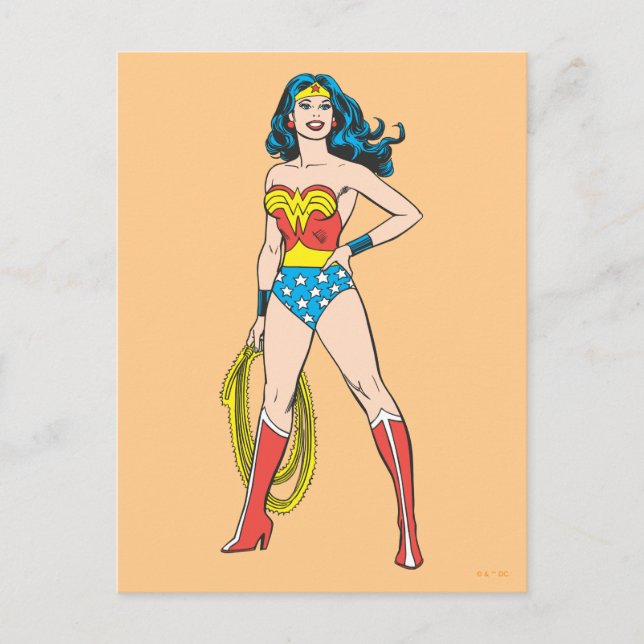 Wonder Woman Stehend Postkarte (Vorderseite)