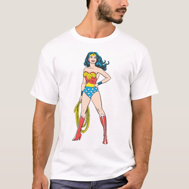 Wonder Woman Stehend T-Shirt (Vorderseite)