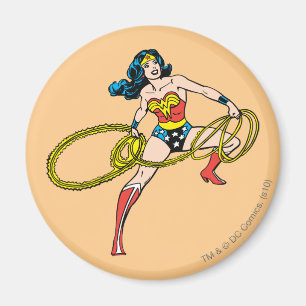 Wonder Woman Swinging Lasso rechts Magnet