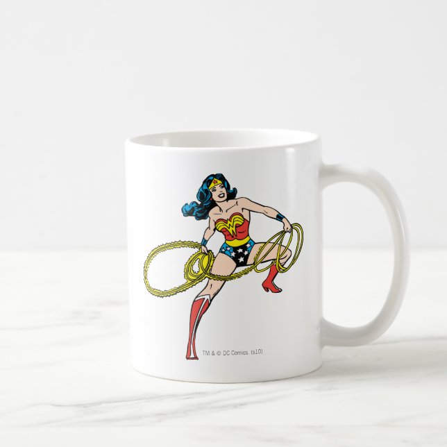 Wonder Woman Swinging Lasso rechts Tasse (Rechts)
