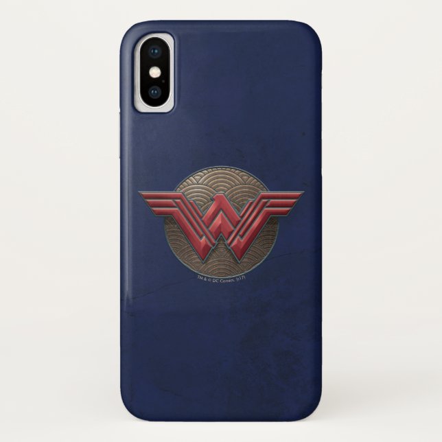 Wonder Woman Symbol Over Concentric Circles Case-Mate iPhone Hülle (Rückseite)