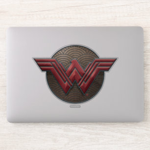 Wonder Woman Symbol über konzentrische Kreise Aufkleber