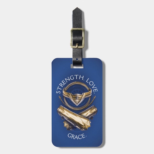 Wonder Woman Tiara, Lasso und Bracelets Gepäckanhänger (Vorderseite vertikal)