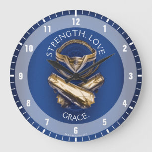 Wonder Woman Tiara, Lasso und Bracelets Große Wanduhr