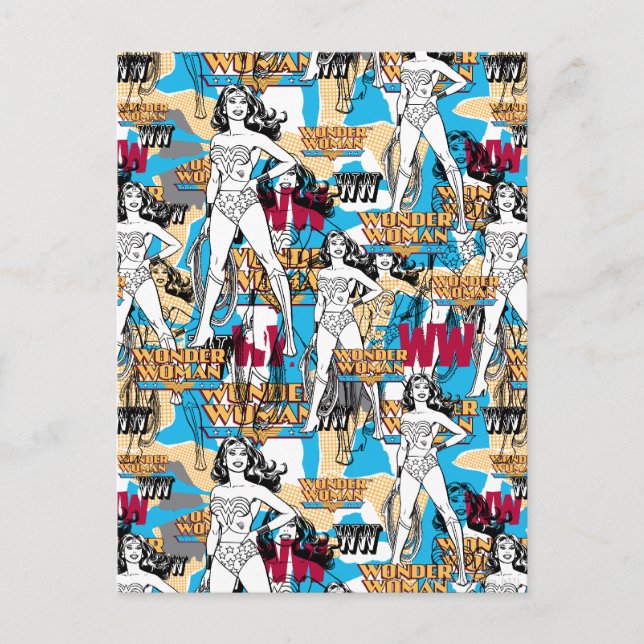 Wonder Woman Toss Pattern Postkarte (Vorderseite)