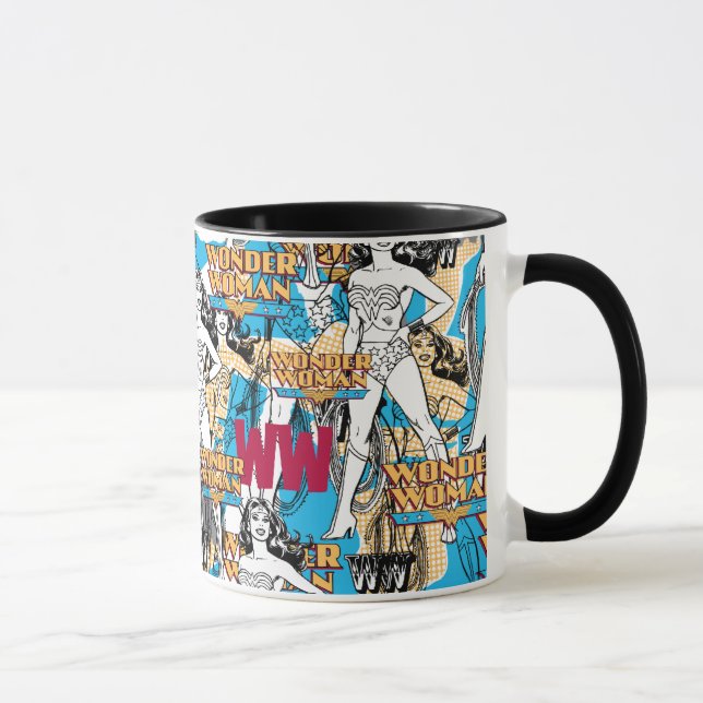 Wonder Woman Toss Pattern Tasse (Rechts)