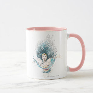 Wonder Woman und Blume Tasse