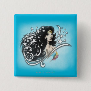 Wonder Woman und Stars Button