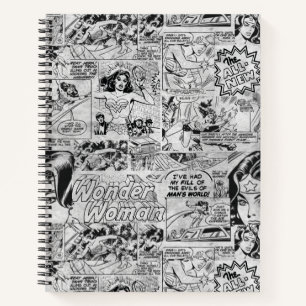 Wonder Woman Vintage Comic Muster Notizbuch