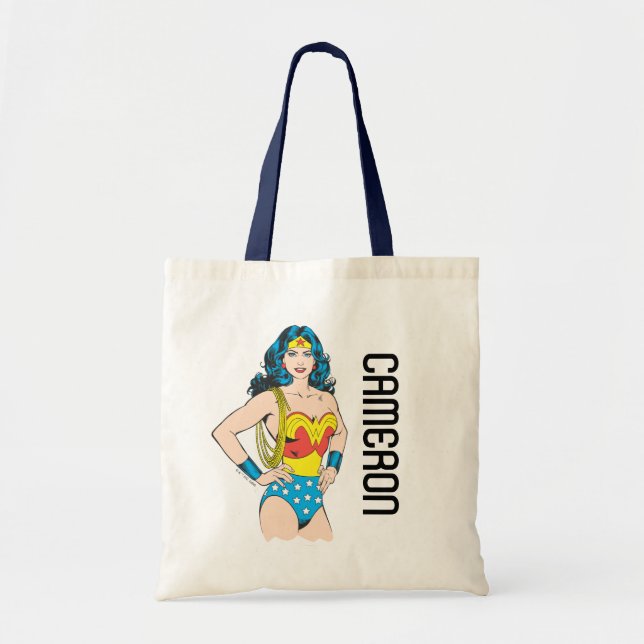 Wonder Woman | Vintage Pose mit Lasso Tragetasche (Vorne)