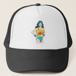 Wonder Woman Vintage Pose mit Lasso Truckerkappe