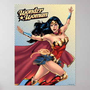 Wonder Woman Wearing Cape Poster