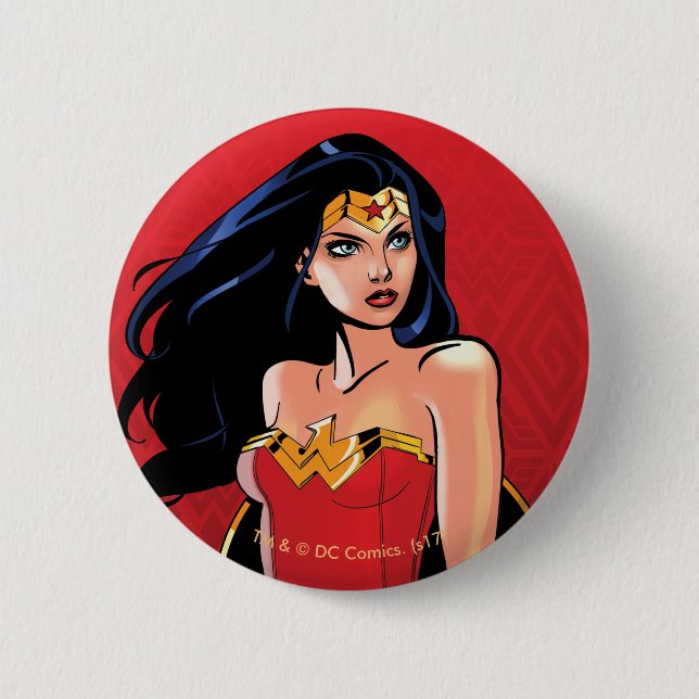 Wonder Woman with Sword - Fierce Button (Vorderseite)