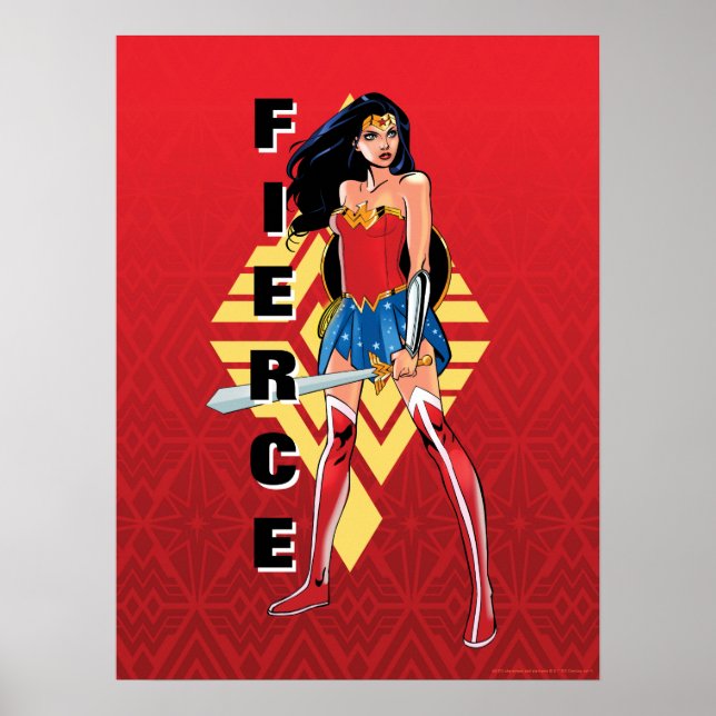 Wonder Woman with Sword - Fierce Poster (Vorne)