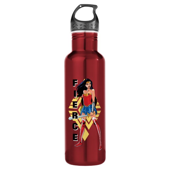 Wonder Woman with Sword - Fierce Trinkflasche (Vorderseite)