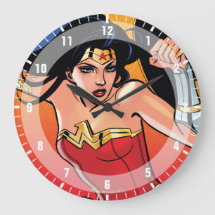 Wonder Woman with Sword - Join the Fight Große Wanduhr
