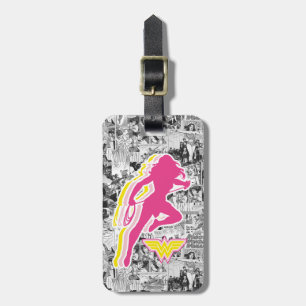 Wonder Woman Yellow-Pink Layered Silhouette Gepäckanhänger