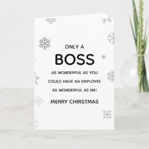 Wonderful Boss/Manager Christmas Karte