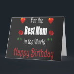 Wonderful cute Mom Birthday with Heart and Flower Karte<br><div class="desc">Wonderful cute birthday with heart and flower design for your lovely mom</div>