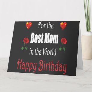 Wonderful cute Mom Birthday with Heart and Flower Karte