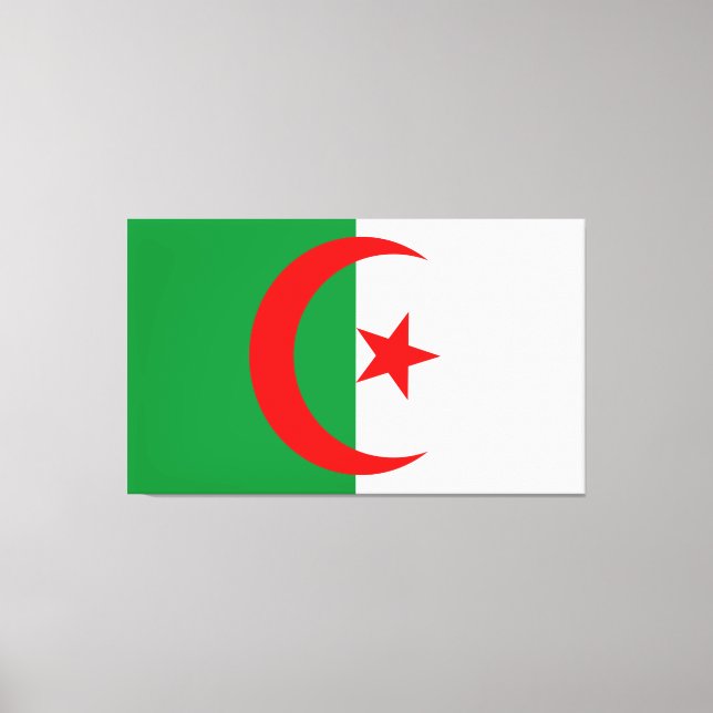 wonderful design of an algerian flag leinwanddruck (Vorderseite)
