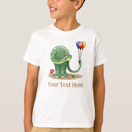 Wonderful Dinosaur Holding the Birthday Balloons T-Shirt