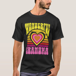 Wonderful Grandma Cute Sunset Hearts Mother s Day  T-Shirt