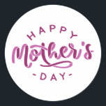 Wonderful motherday-design runder aufkleber<br><div class="desc">Wonderful design which is perfect as a gift for dear mum. Whether it's a birthday or Mother's Day, give your mother something nice.</div>
