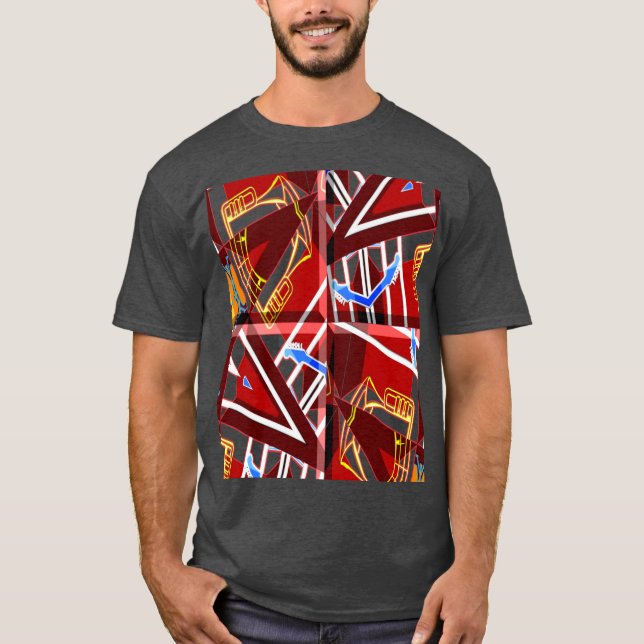 Wonderful Music Blue Summer Vibes Geometric Romant T-Shirt (Vorderseite)