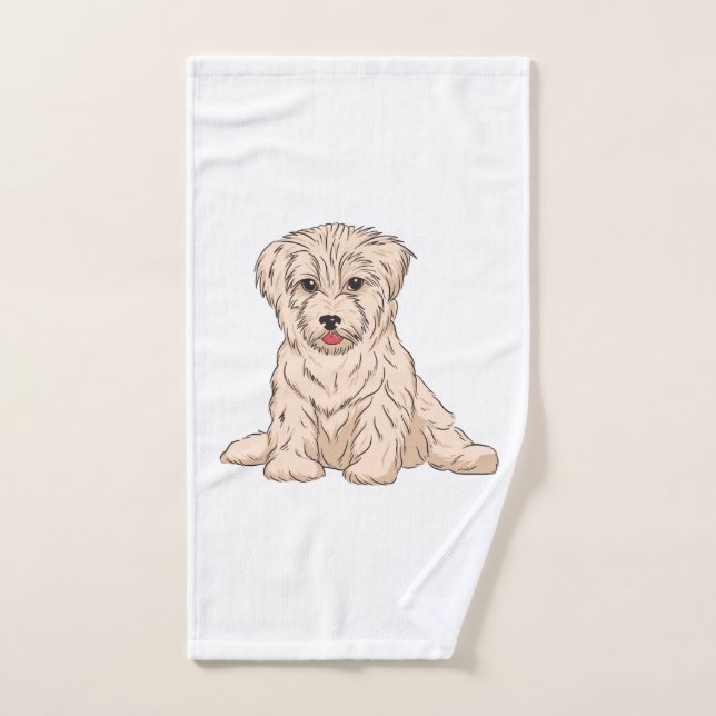 wonderfully cute havanese dog design handtuch (Handtuch)