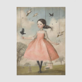 Wonderfully Weird Vintage Girl Seidenpapier