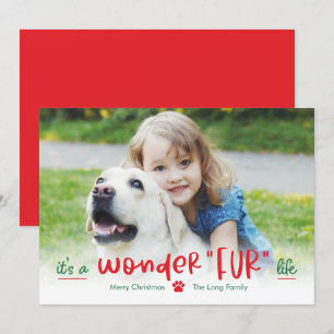 Wonderfur Life Haustier-Feiertags-Fotokarte Feiertagskarte