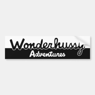 Wonderhussys Adventures Black and White Autoaufkleber