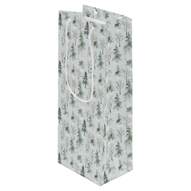 Wonderland 2 Weihnachtsgeschenk Geschenktüte Für Weinflaschen (Vorderseite Schrägansicht)