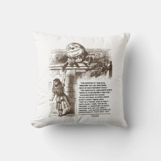 Wonderland Alice Humpty Dumpty Conversation Zitat Kissen
