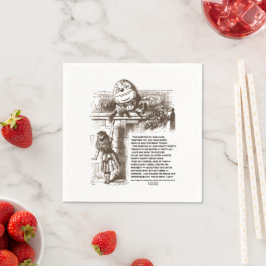 Wonderland Alice Humpty Dumpty Conversation Zitat Serviette