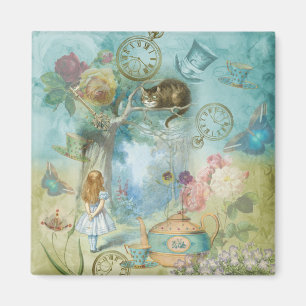 Wonderland - Alice im Wunderland Collage Magnet