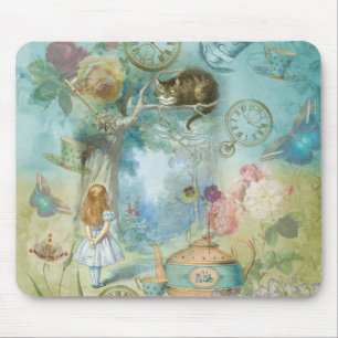 Wonderland - Alice im Wunderland Collage Mousepad