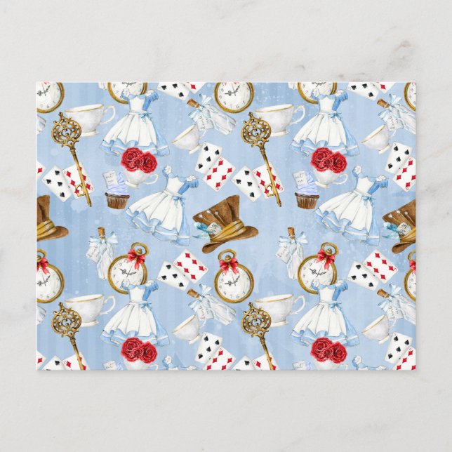 Wonderland Alice Postkarte (Vorderseite)