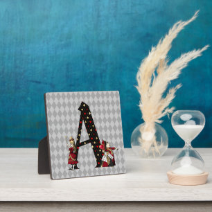 Wonderland Alice & Queen of Hearts Letter A Fotoplatte