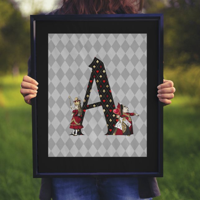 Wonderland Alice & Queen of Hearts Letter A Poster (Von Creator hochgeladen)