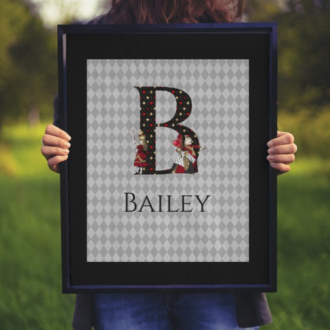 Wonderland Alice & Queen of Hearts Letter B Poster (Von Creator hochgeladen)