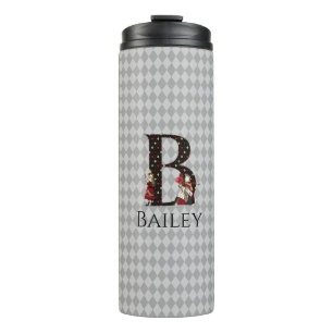 Wonderland Alice & Queen of Hearts Letter B Thermosbecher