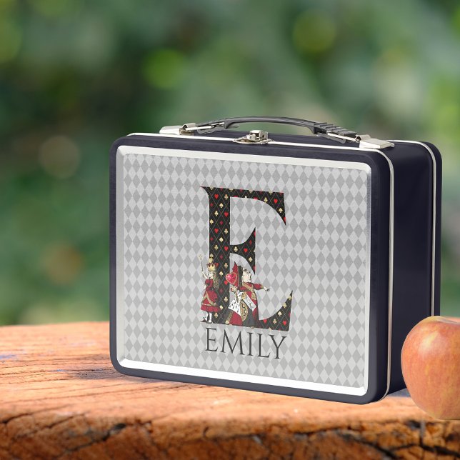 Wonderland Alice & Queen of Hearts Letter E Metall Brotdose (Von Creator hochgeladen)